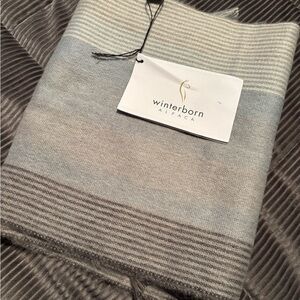 Women’s Gray/ Brown, Blue and Cream Scarf